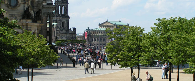 Blick über die Brühlsche Terrasse in Dresden - Bild: Kurt Jähnig